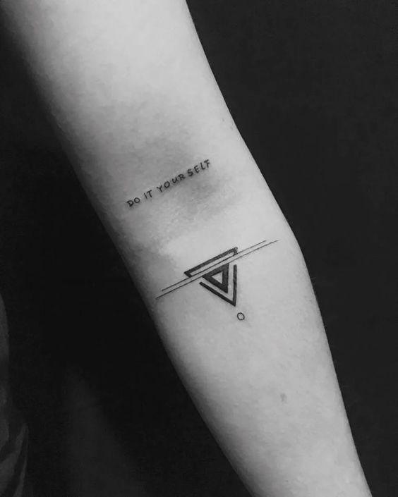 Inspirational Geometric Tattoo on Forearm